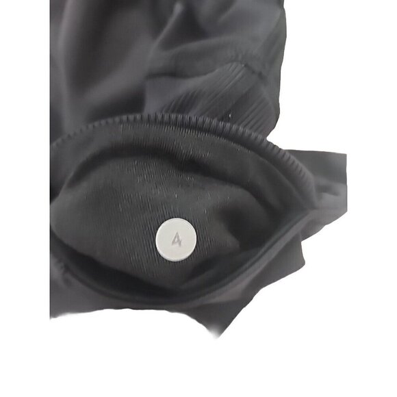 Lululemon Leggings Cropped Black Side Mesh Pockets Leg Ruching At Hem Women's 4 - Picture 6 of 8